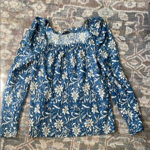Floral Blue Women's Top